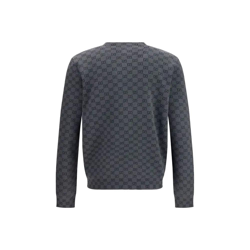 Gucci Gray Wool Oves Aries Cardigan