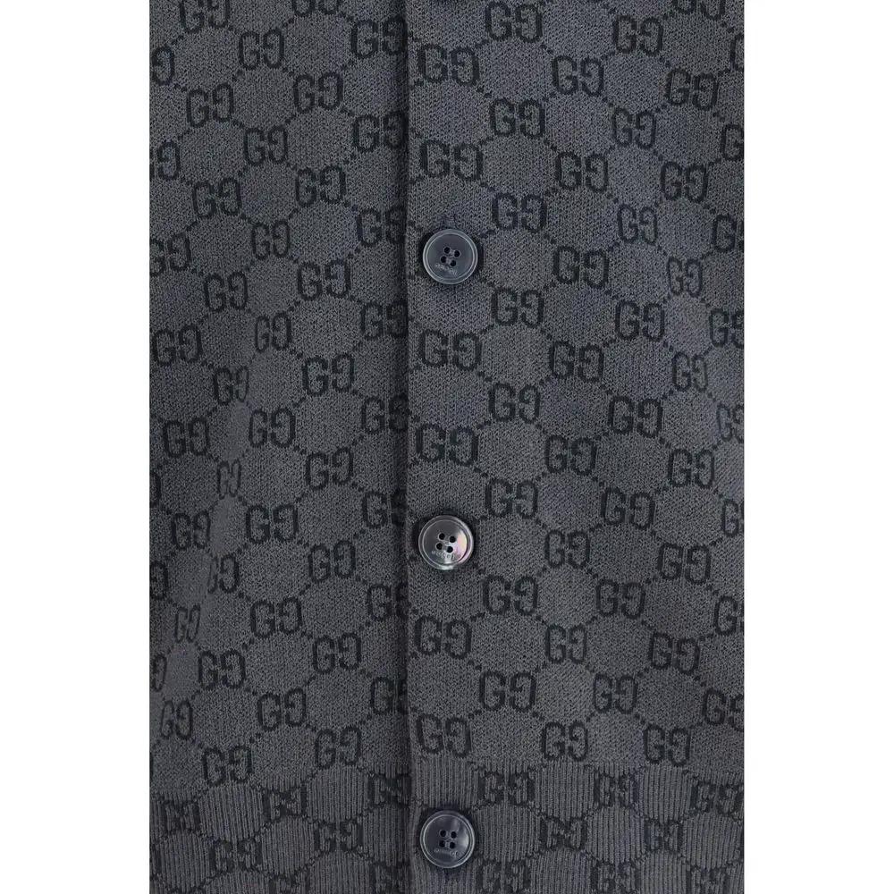 Gucci Gray Wool Oves Aries Cardigan