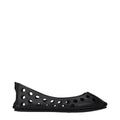 Alaïa Black Leather Ballet Flats