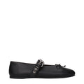 Miu Miu Black Leather Ballet Flats