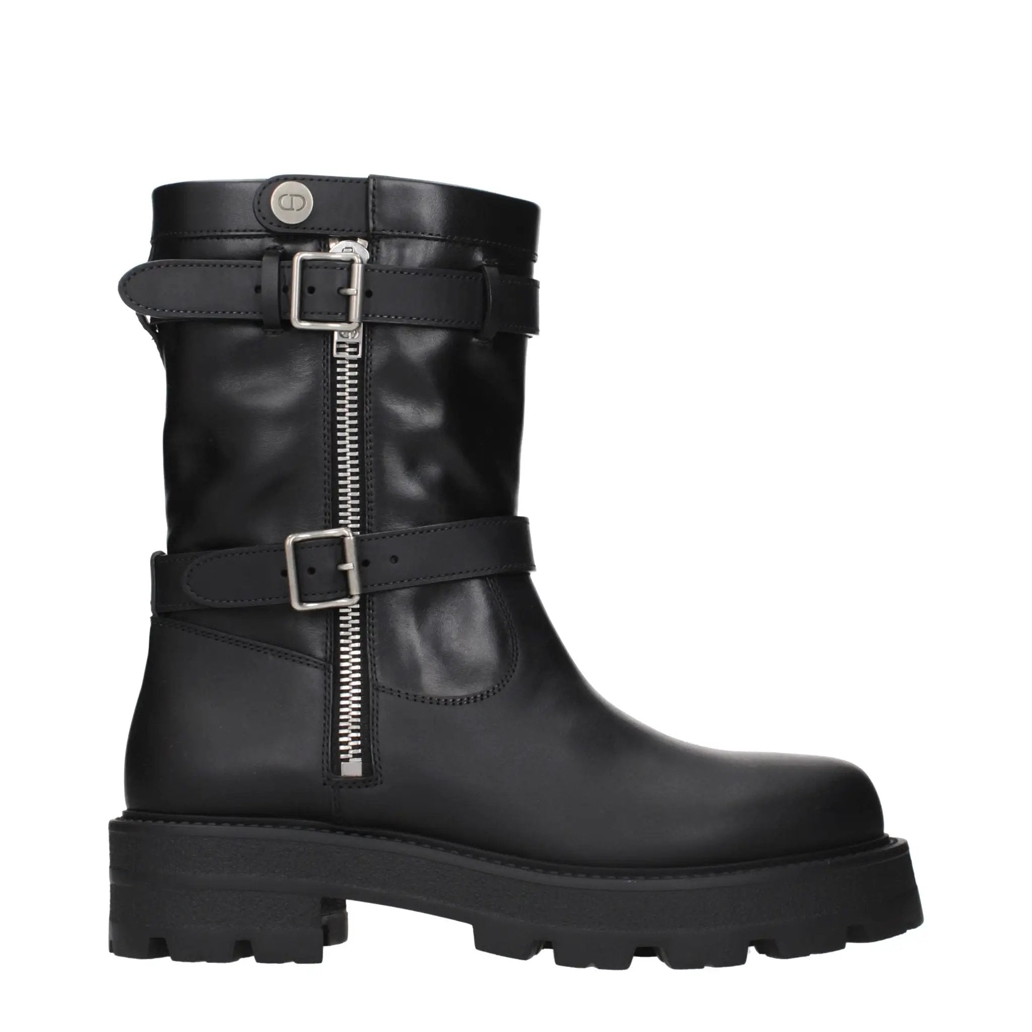 Bottines Christian Dior en cuir noir
