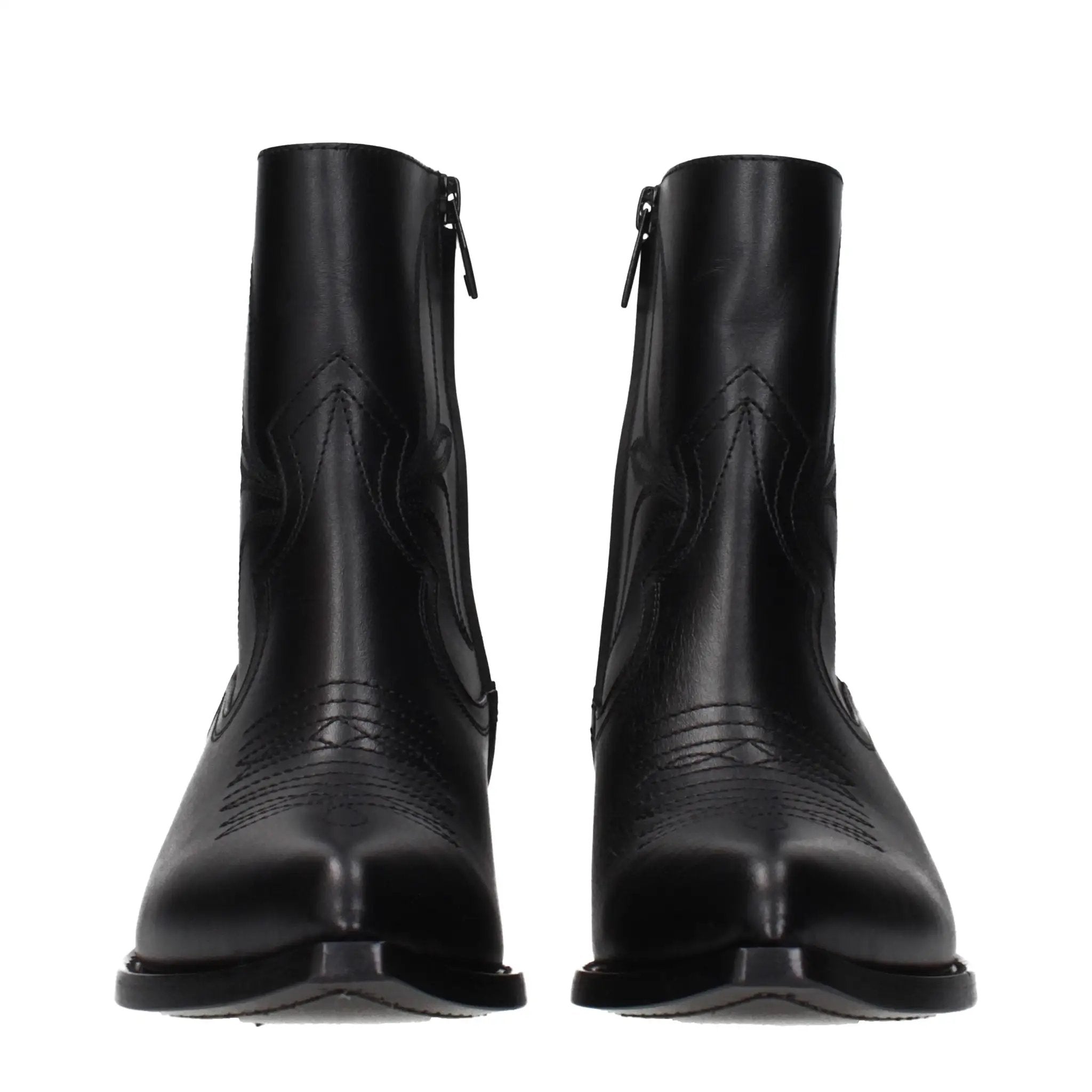 Celine Black Leather Ankle Boots