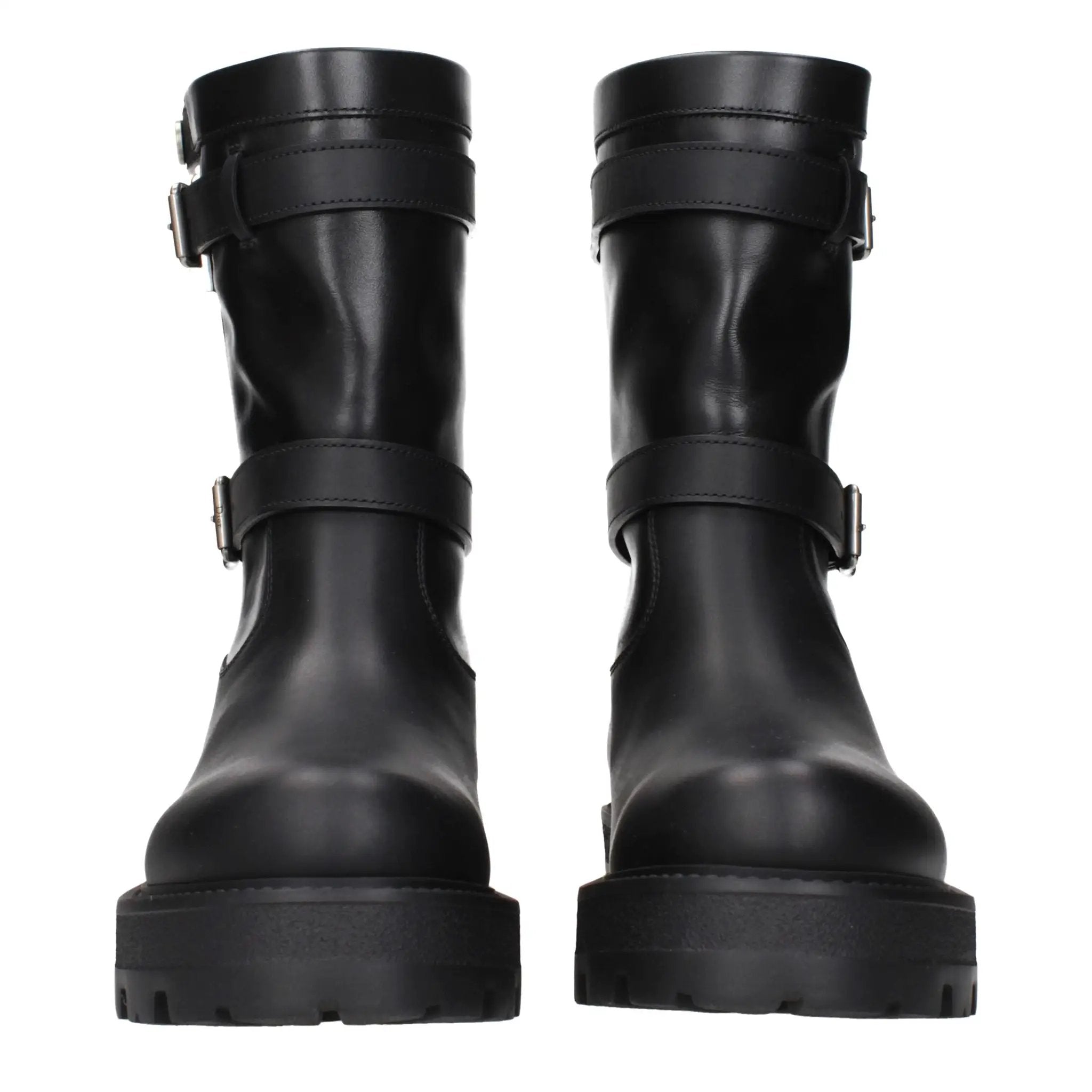 Bottines Christian Dior en cuir noir