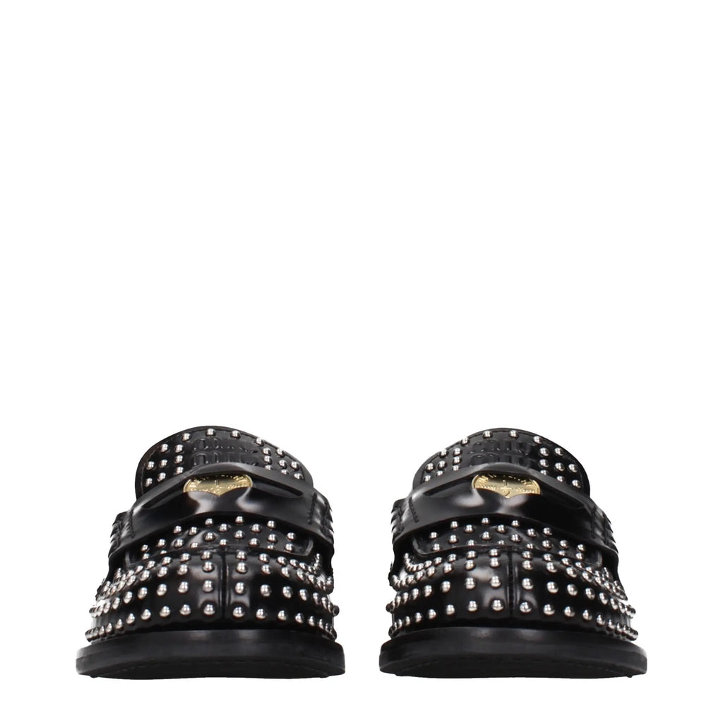 Mocassins Miu Miu en cuir noir