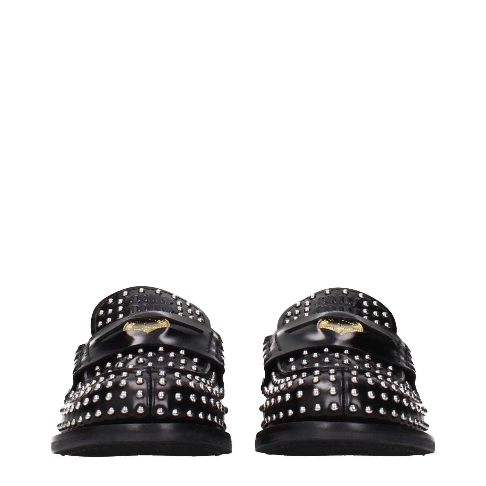 Mocassins Miu Miu en cuir noir
