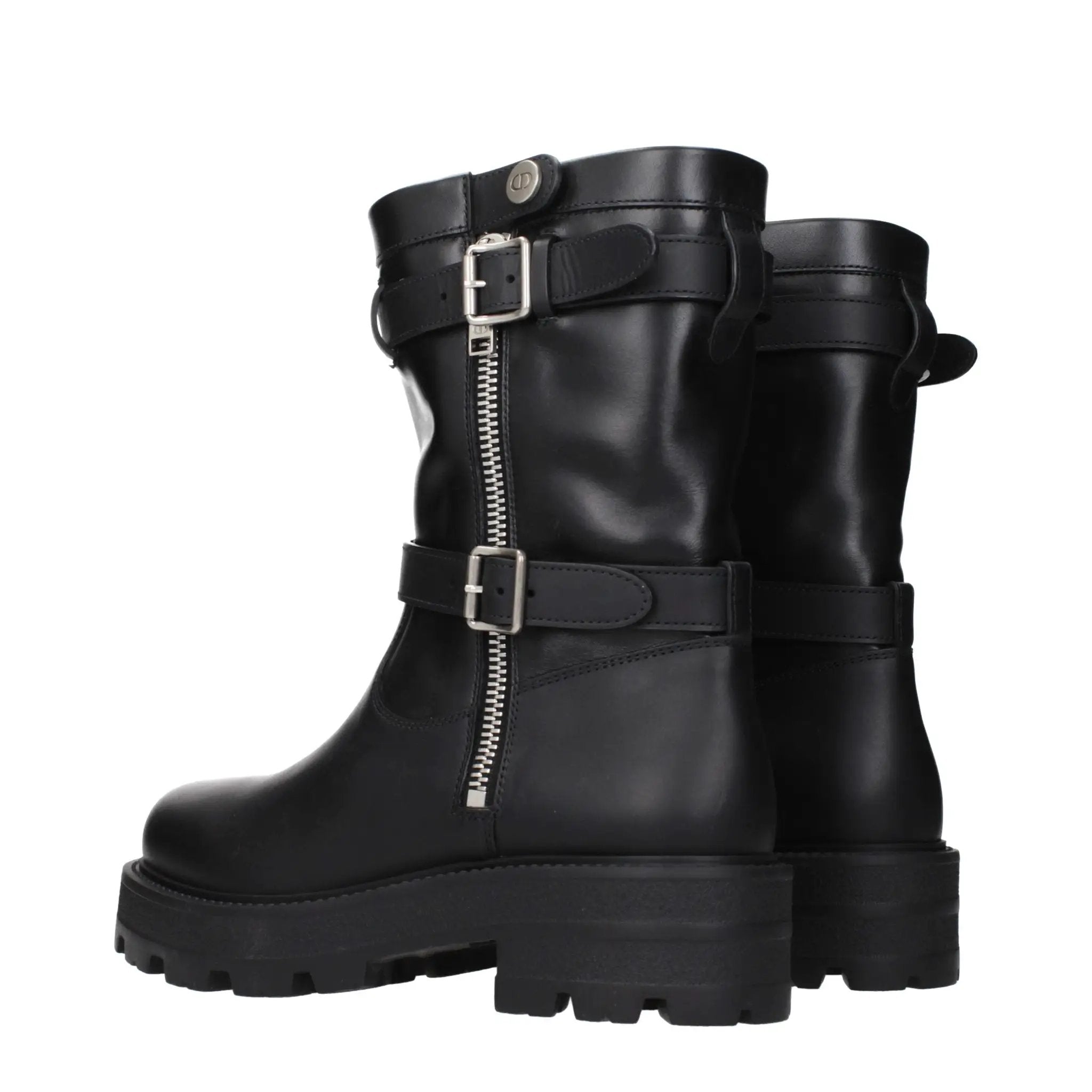 Bottines Christian Dior en cuir noir