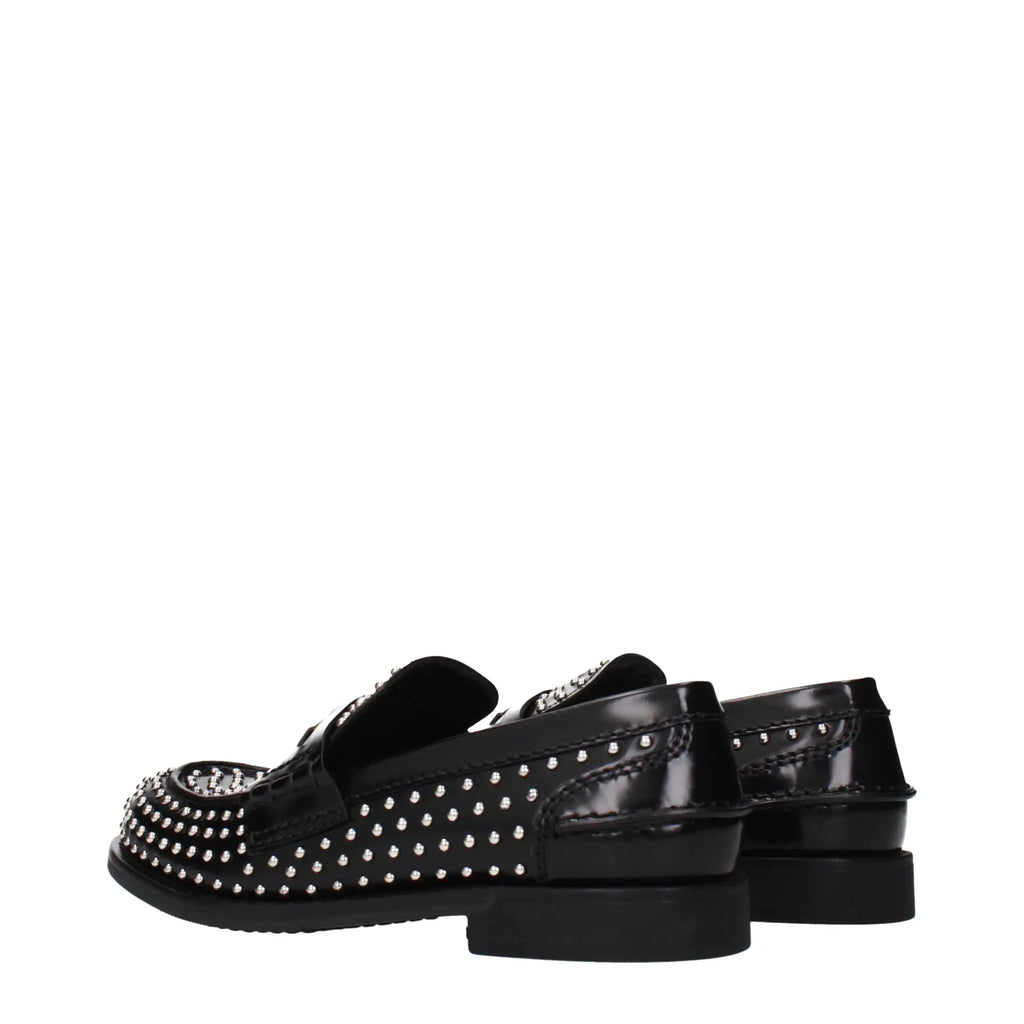 Mocassins Miu Miu en cuir noir