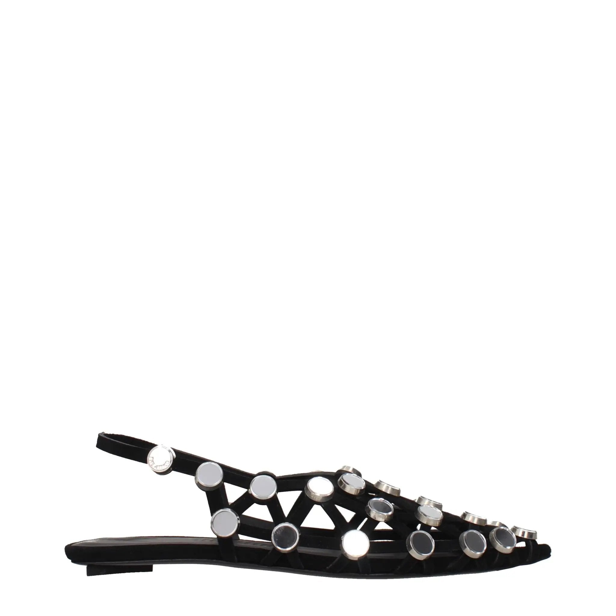 Les ballerines en cuir noir Attico