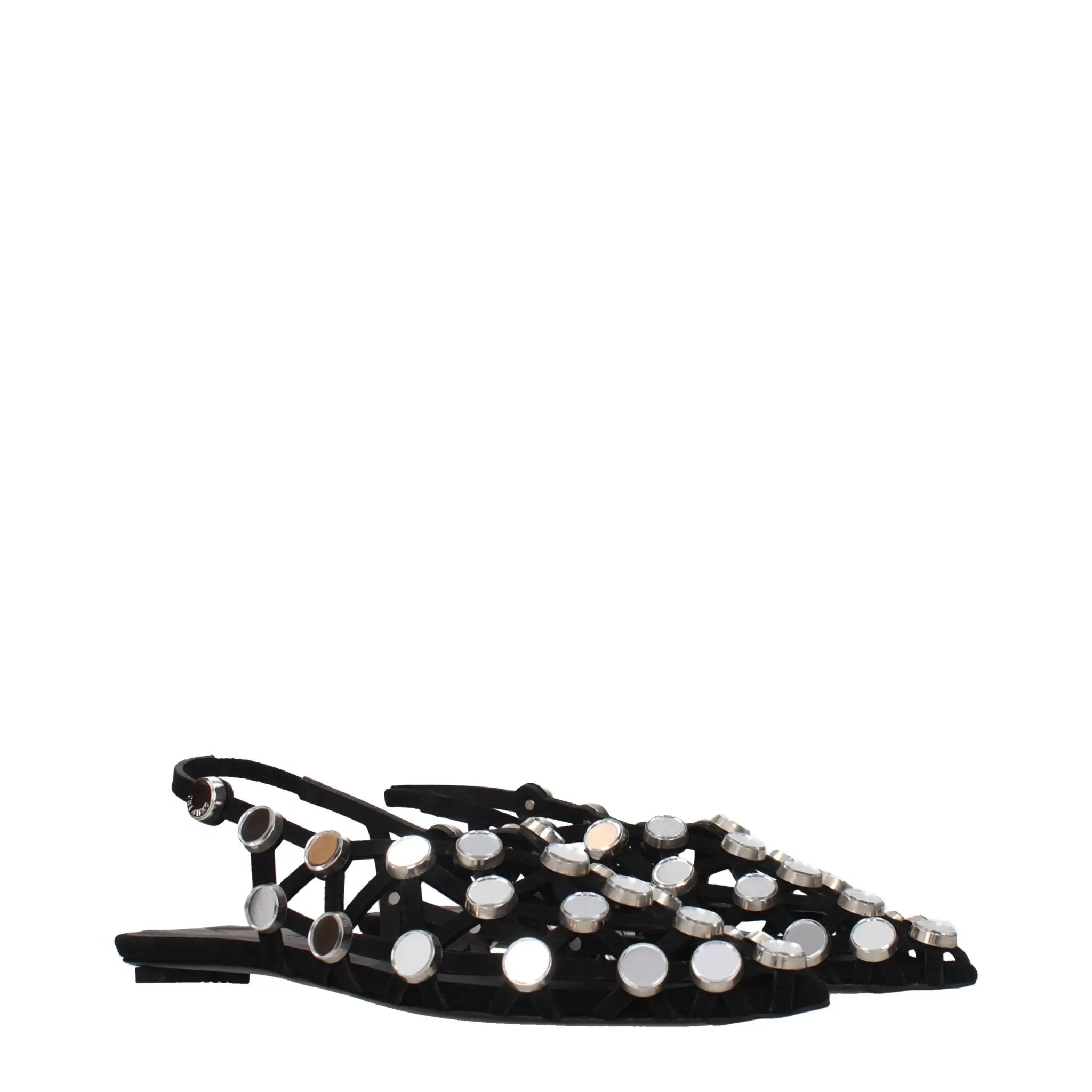 Les ballerines en cuir noir Attico