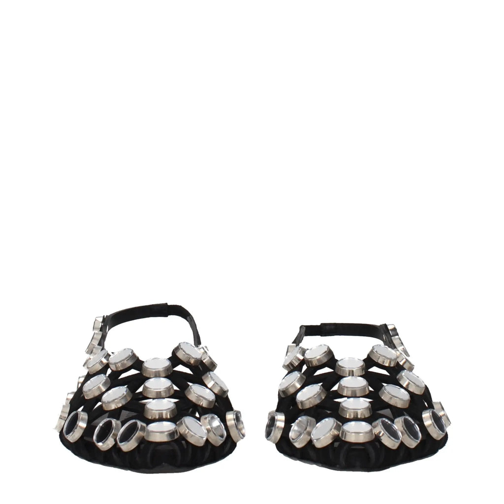 Les ballerines en cuir noir Attico