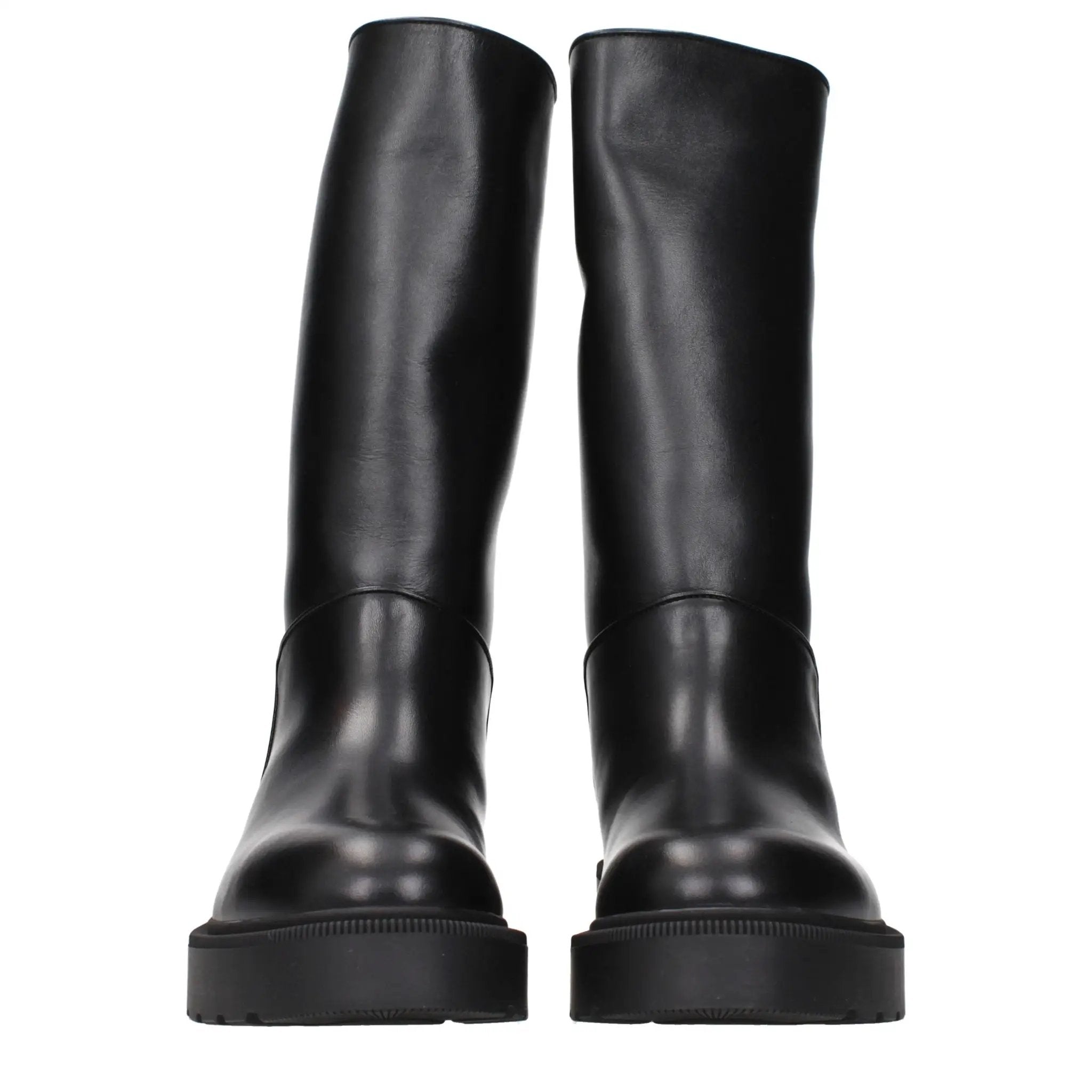 The Row Black Leather Boots