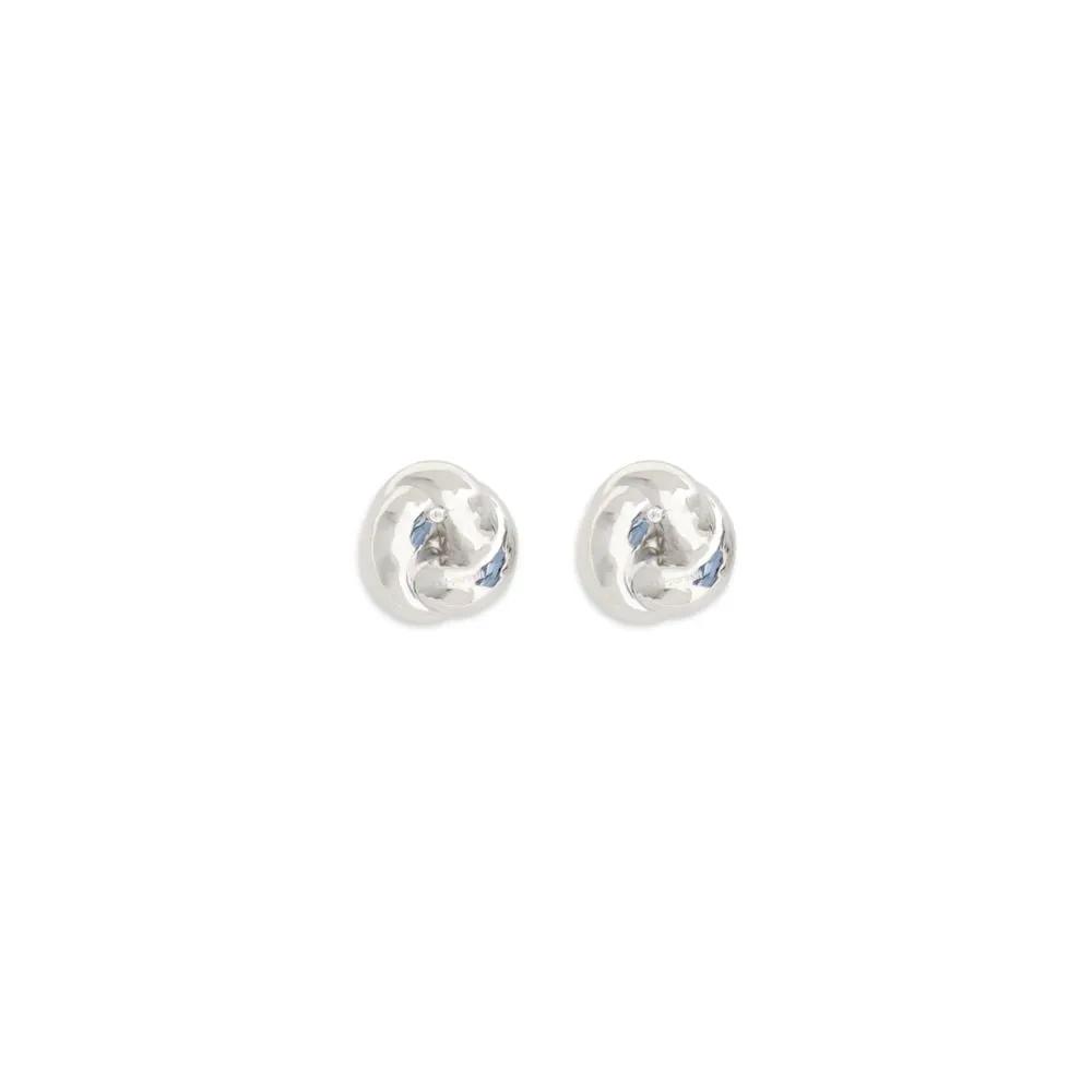 Boucles d'oreilles Autoportrait en laiton argenté