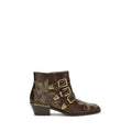 Bottines Chloé en cuir de veau marron
