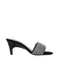 Sandales à talon aiguille en tissu noir Prada