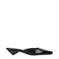 Sandales plates Prada en cuir noir