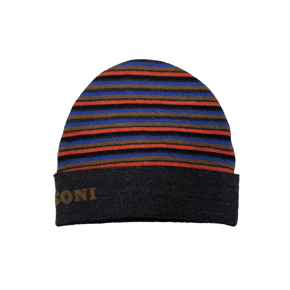 Bonnet en laine grise Missoni