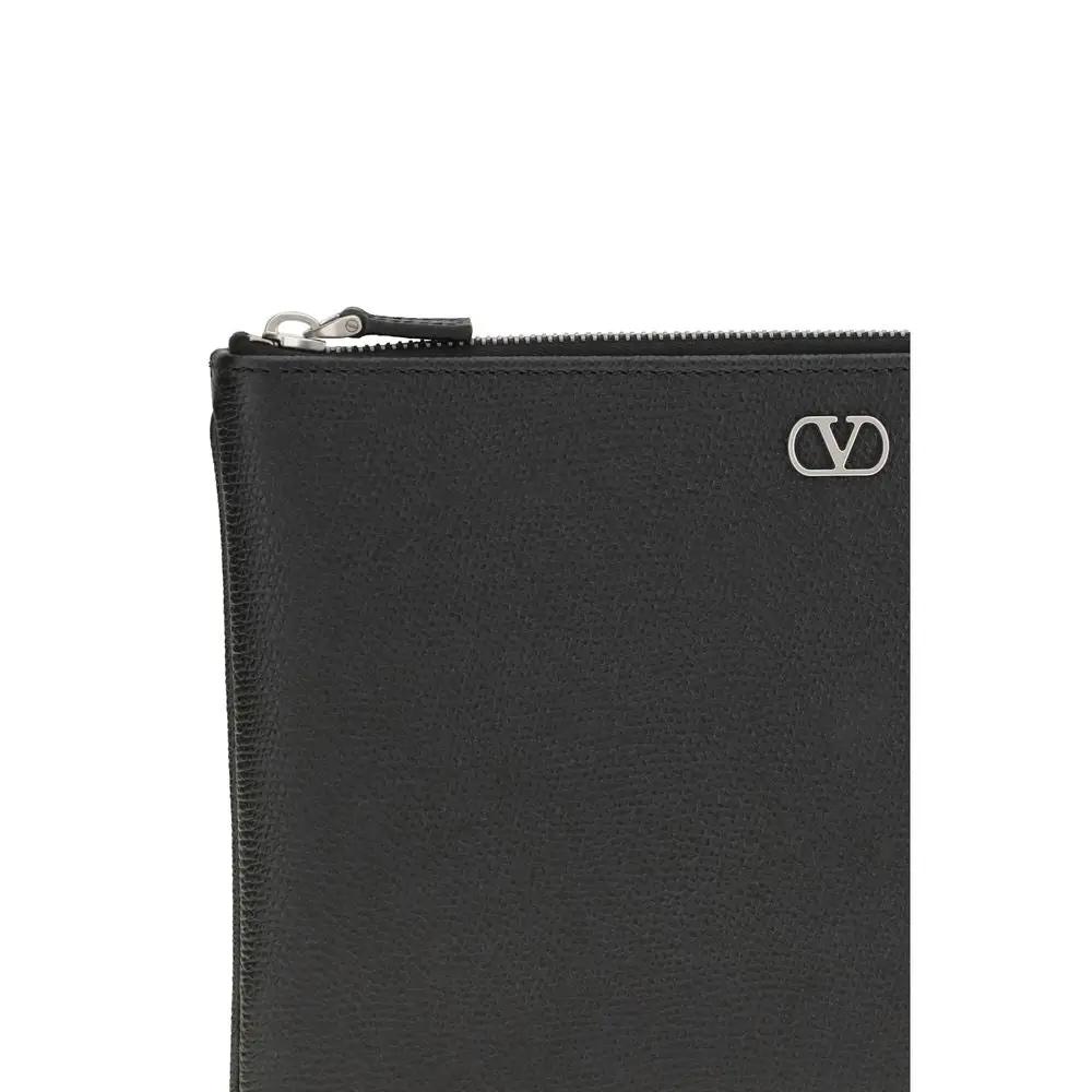 Portefeuille Valentino Garavani Bos Taurus en cuir de veau noir