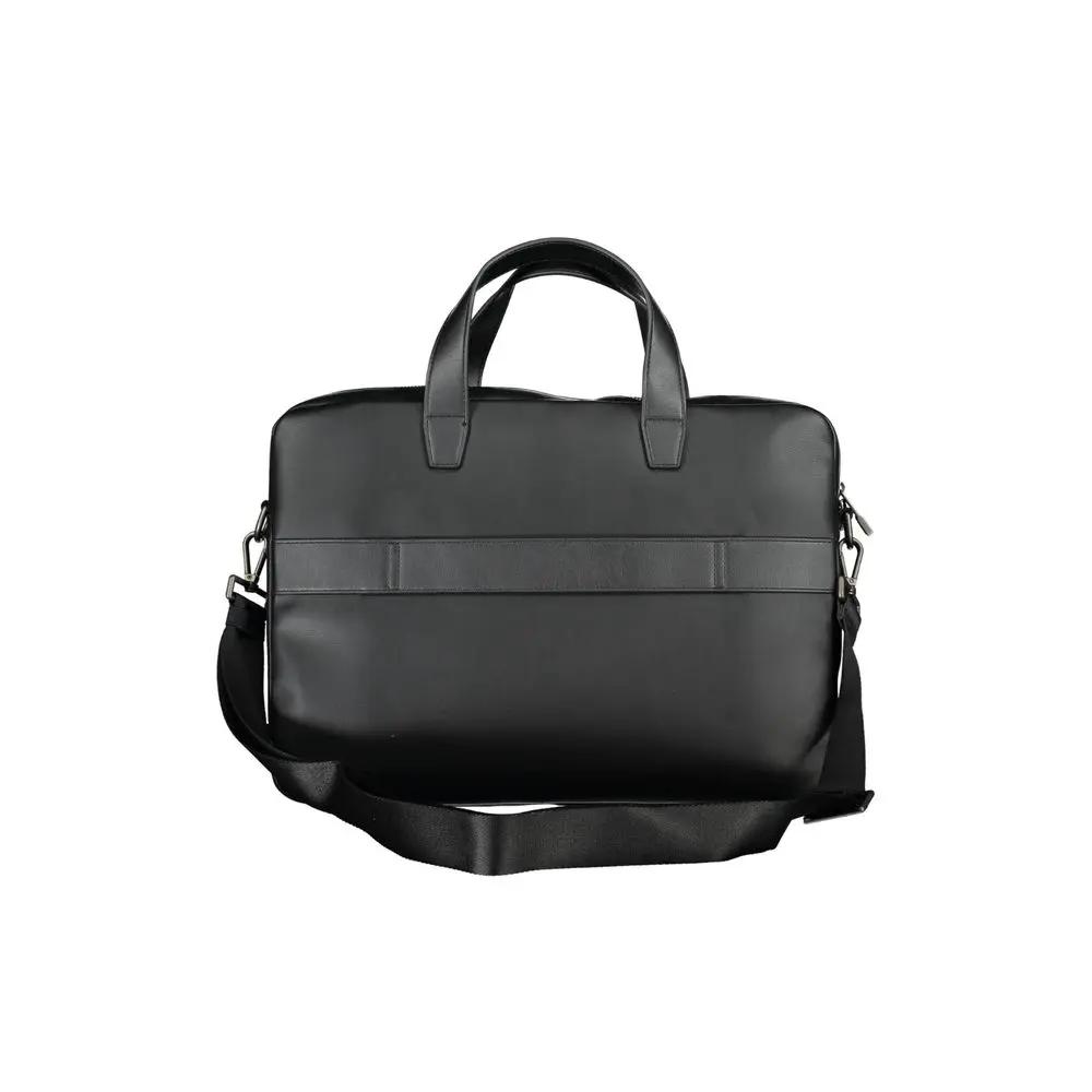 Serviette Tommy Hilfiger noire en polyuréthane pour homme