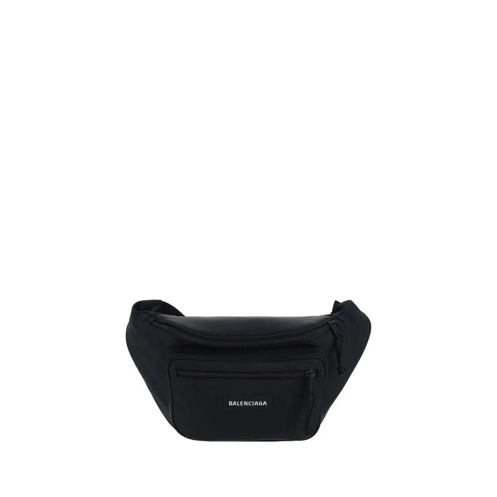 Balenciaga Black Polyester Clutch Bag