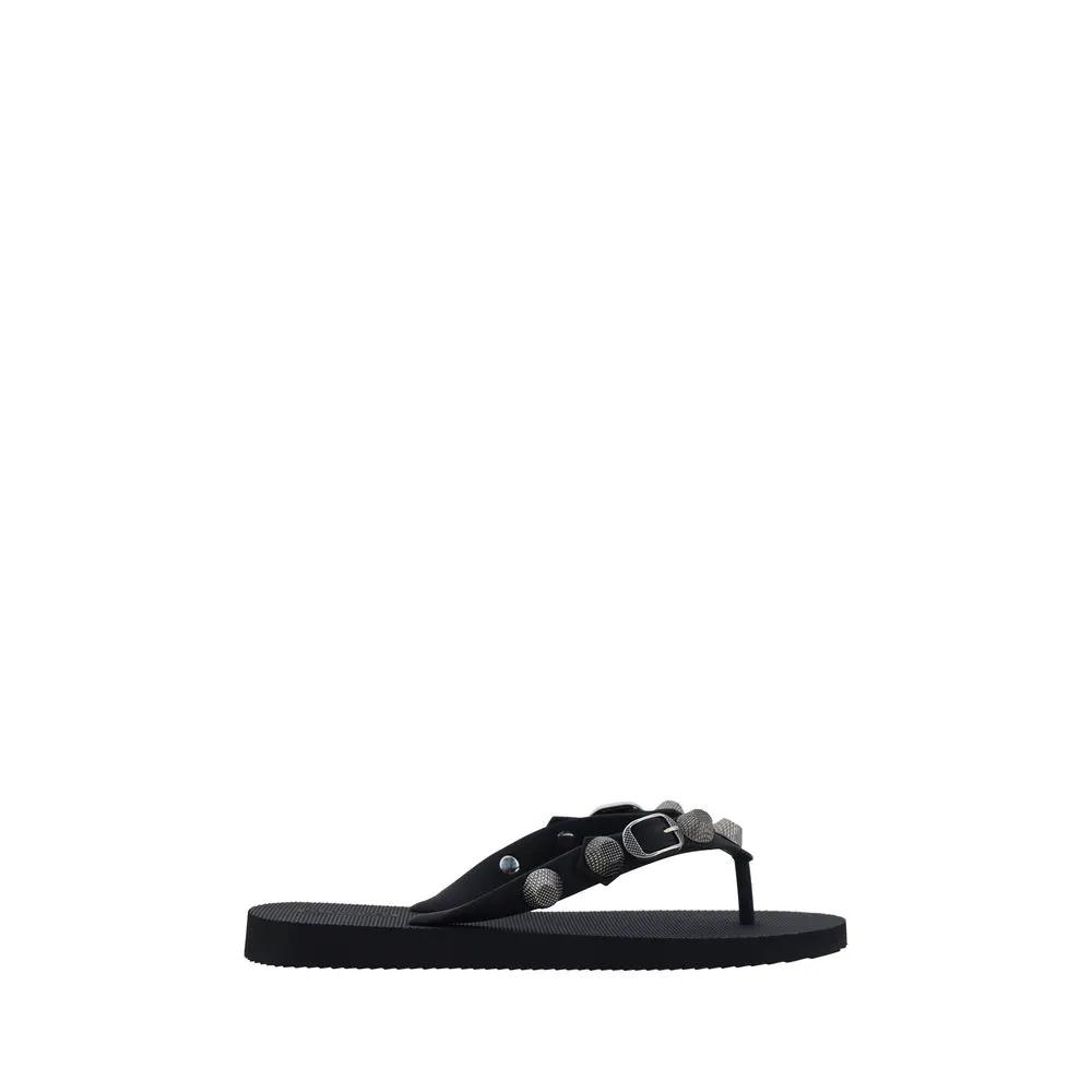 Sandales Balenciaga noires à claquettes en polyuréthane