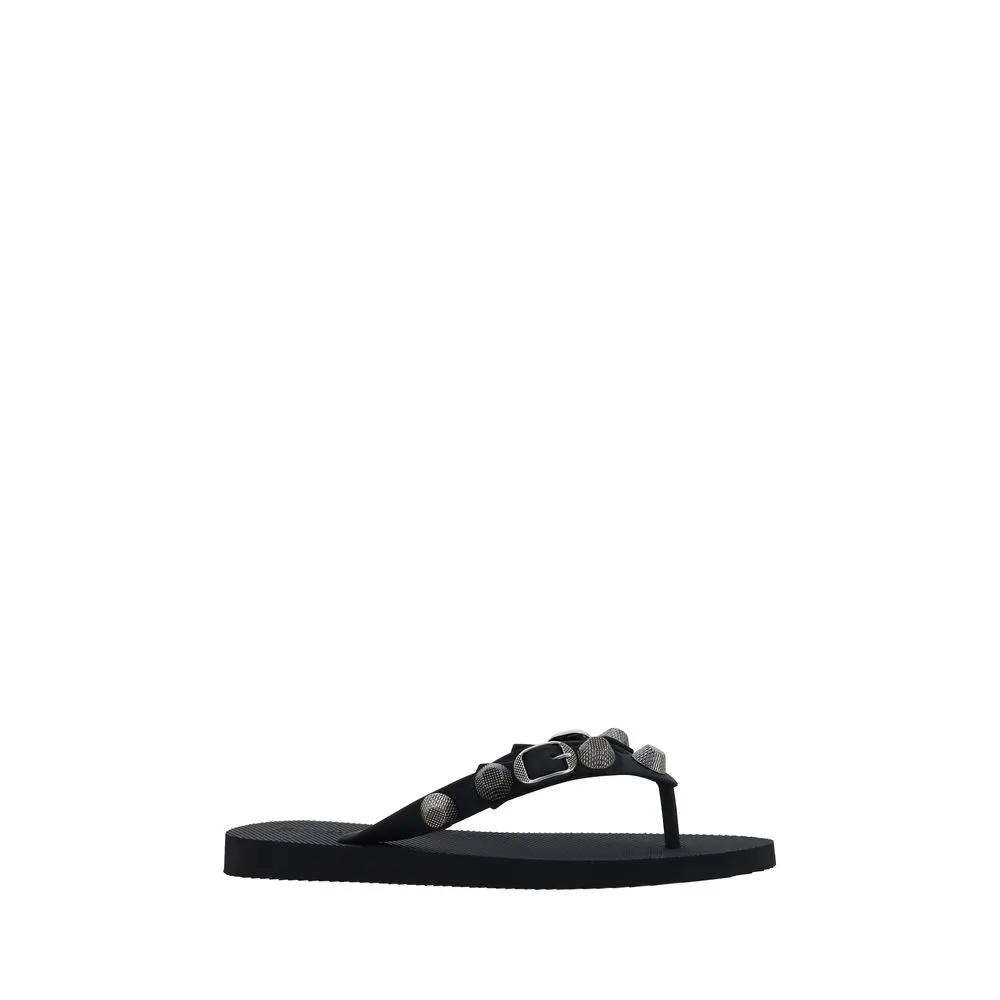 Sandales Balenciaga noires à claquettes en polyuréthane