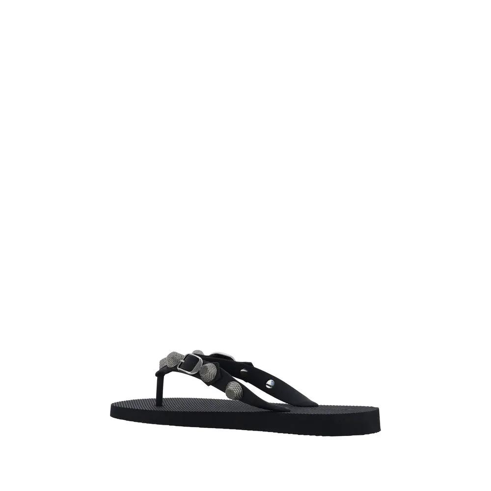 Sandales Balenciaga noires à claquettes en polyuréthane