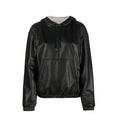 Saint Laurent Black Leather Sweatshirt