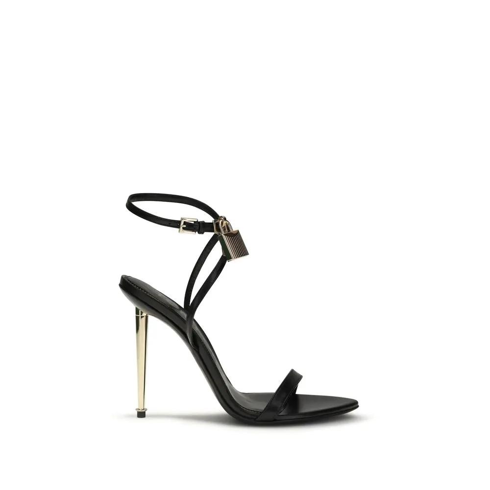 Sandales à talons aiguilles Tom Ford en cuir de chèvre noir
