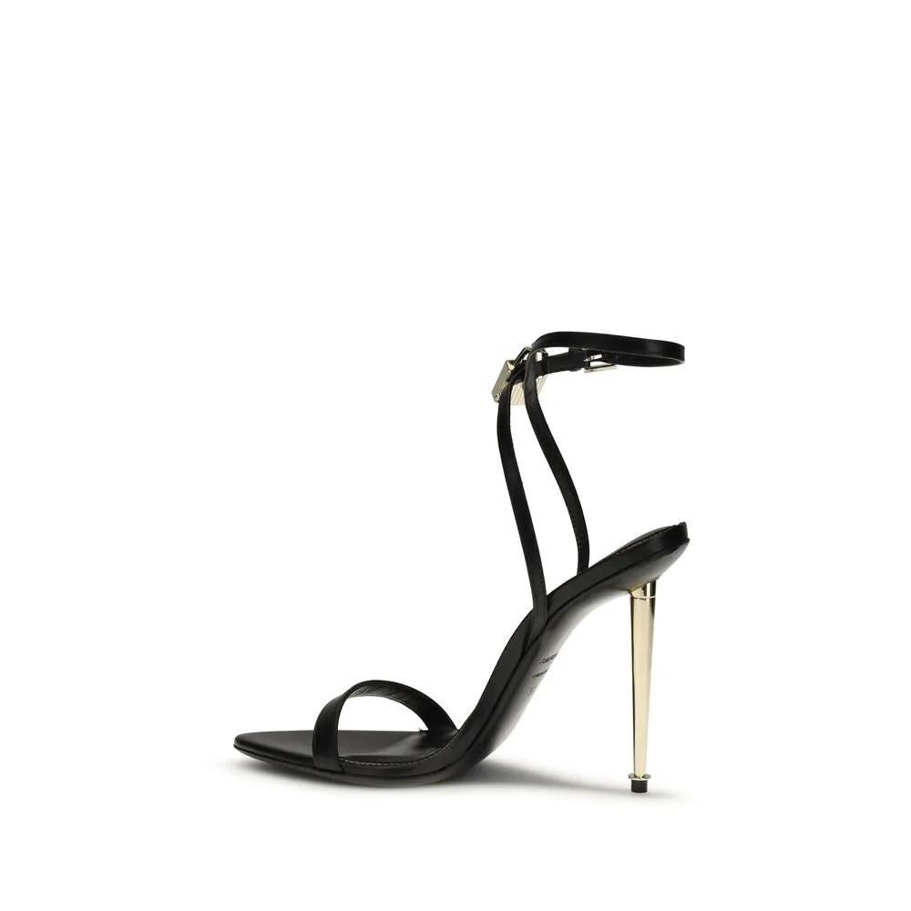 Sandales à talons aiguilles Tom Ford en cuir de chèvre noir