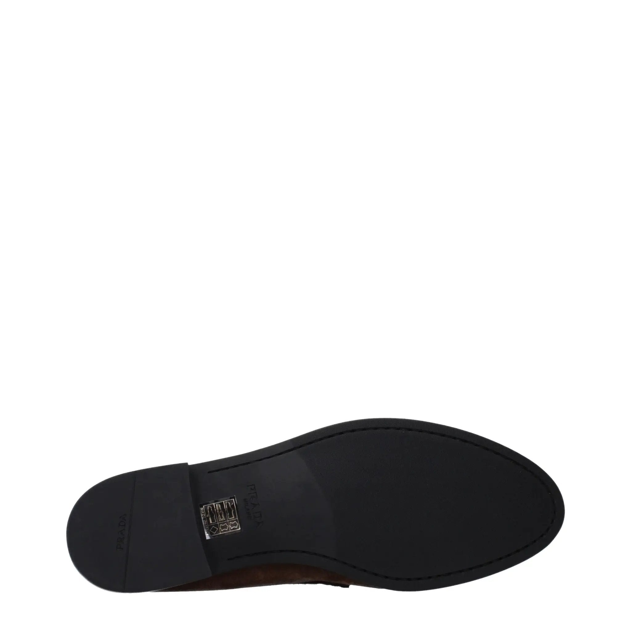 Prada Brown Leather Slip-On Loafers