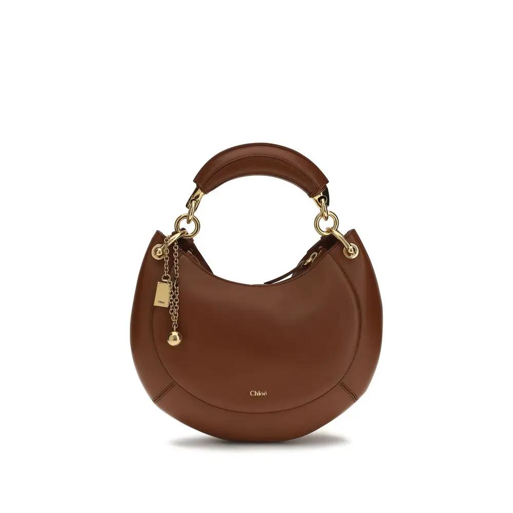 Sac bandoulière Chloé Bos Taurus en cuir de veau marron