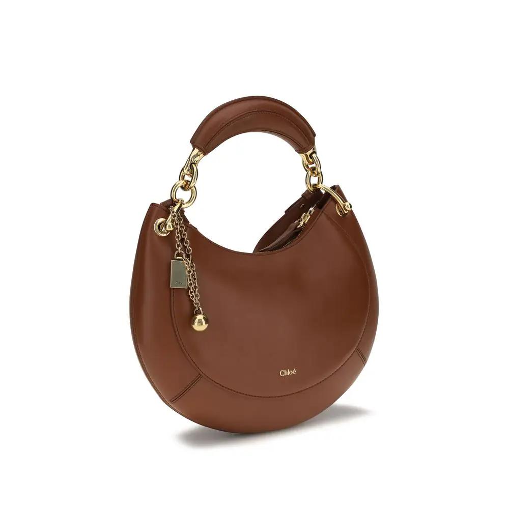 Sac bandoulière Chloé Bos Taurus en cuir de veau marron