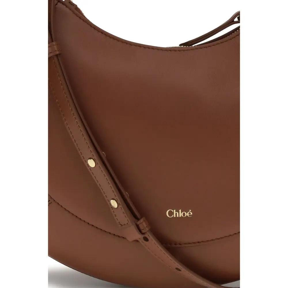 Sac bandoulière Chloé Bos Taurus en cuir de veau marron