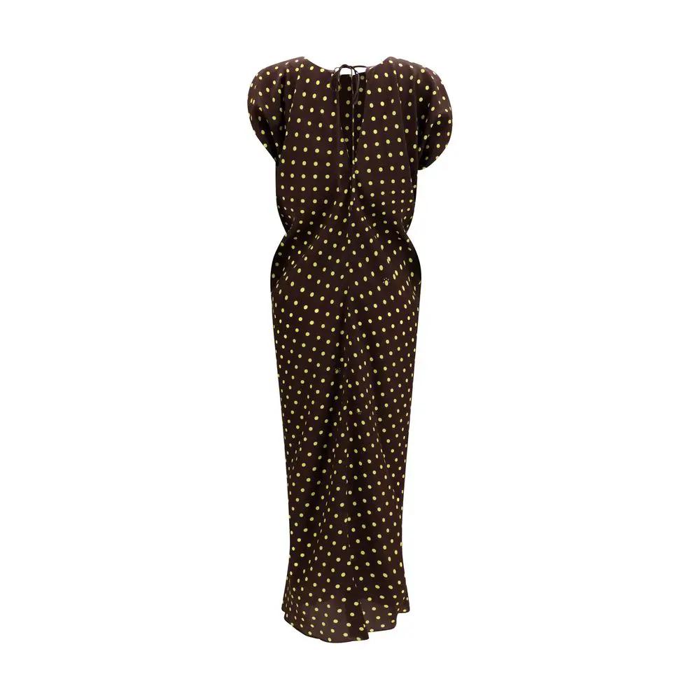 Robe décontractée Marni en soie marron