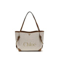 Sac bandoulière Chloé en coton beige