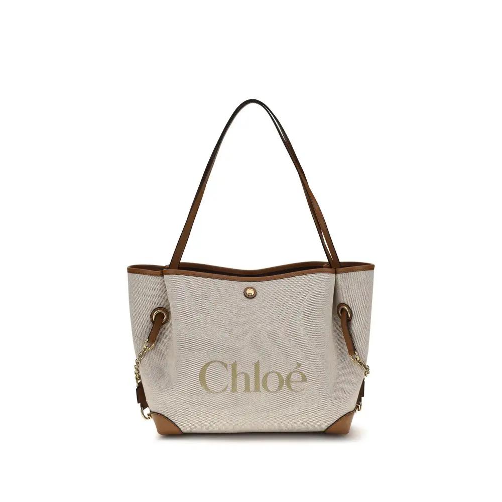 Sac bandoulière Chloé en coton beige