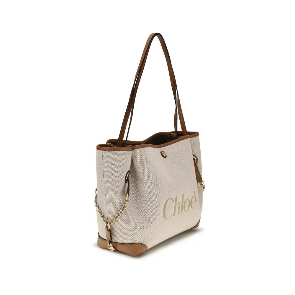 Sac bandoulière Chloé en coton beige