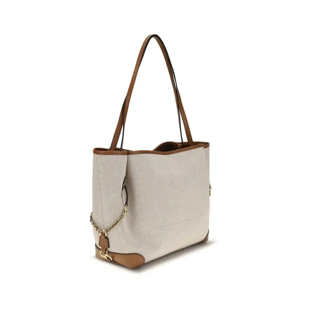 Sac bandoulière Chloé en coton beige