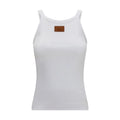 Fendi White Cotton Tank Tops