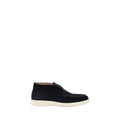 Santoni Bottines en cuir de veau bleu Bos Taurus