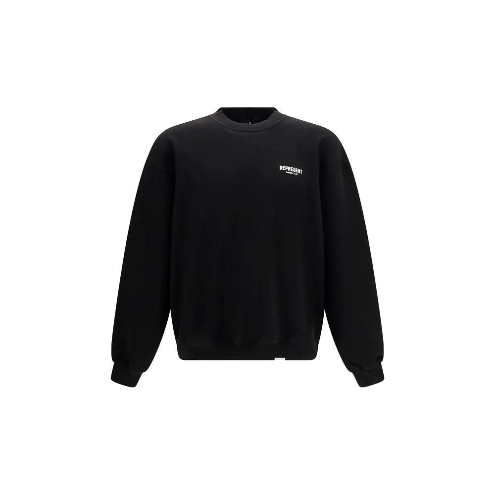 Represent Black Cotton Sweatshirt