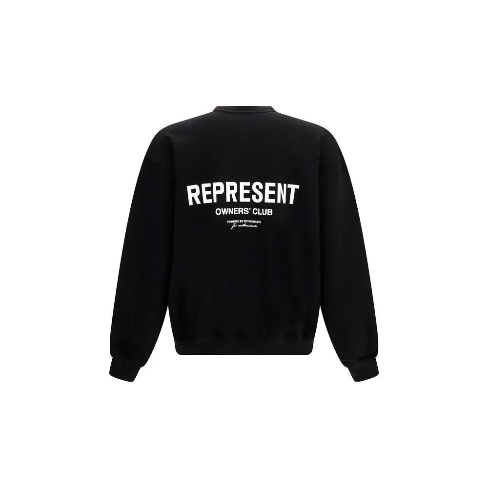 Represent Black Cotton Sweatshirt