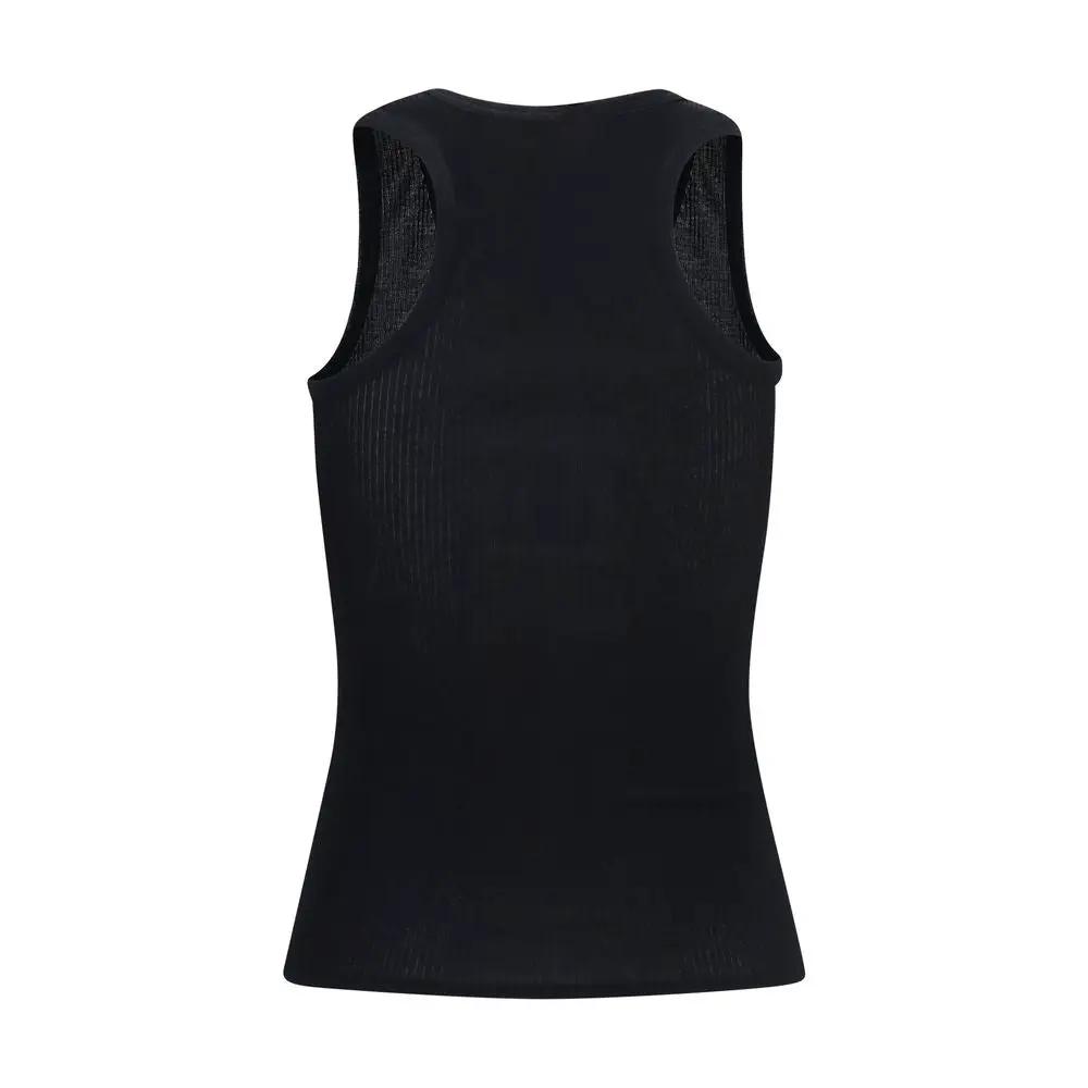 The Row Black Cotton Tank Tops