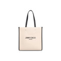 Jimmy Choo Beige Canvas Tote Bag