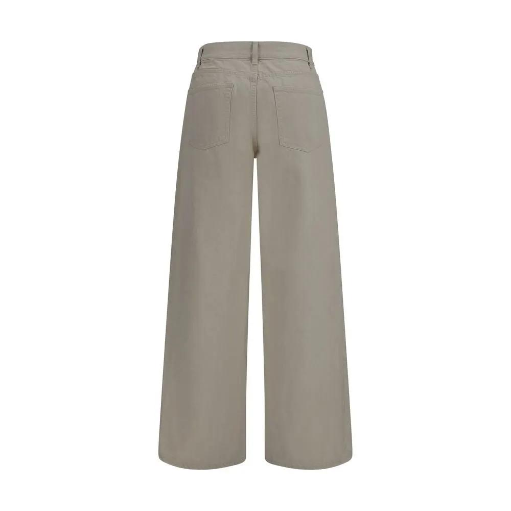 The Row Beige Cotton Relaxed Fit Jeans