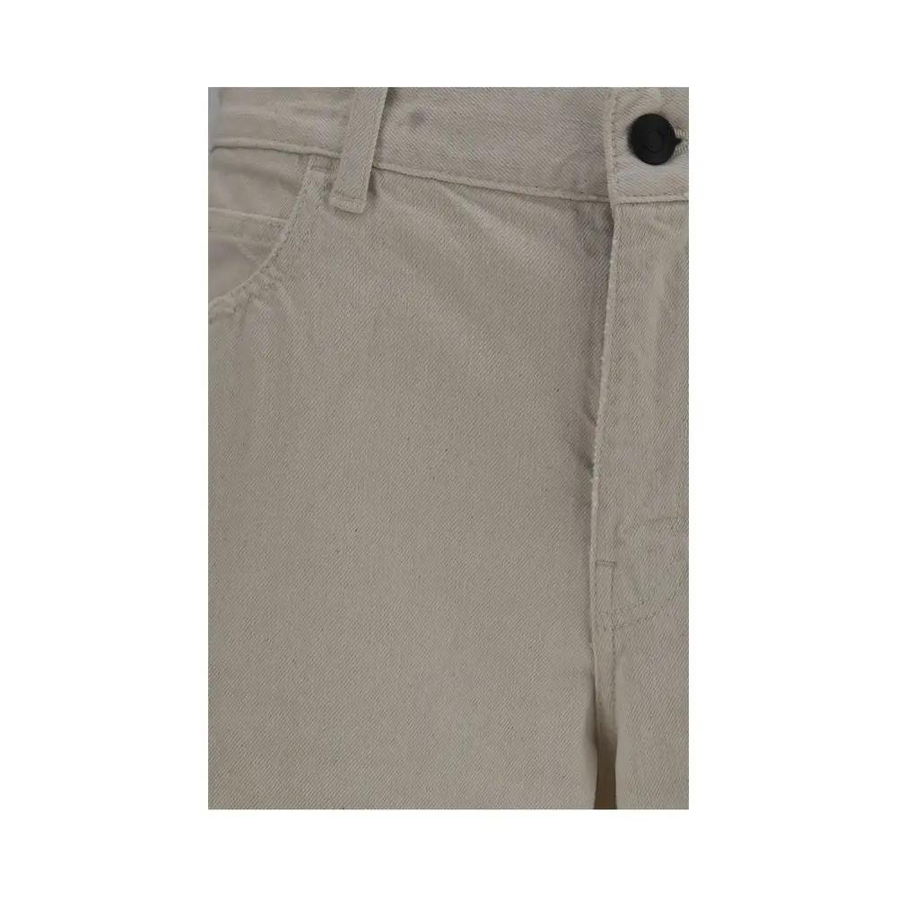 The Row Beige Cotton Relaxed Fit Jeans