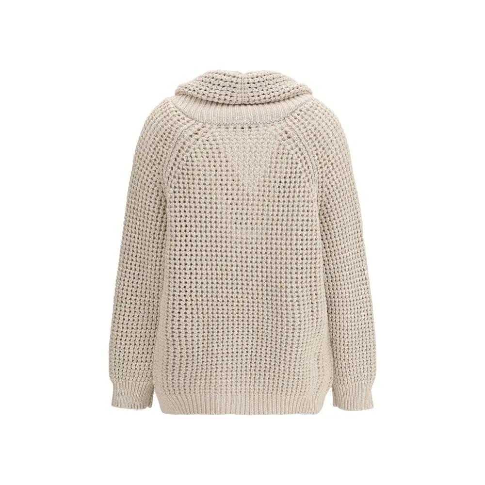 Brunello Cucinelli Cardigan en coton beige