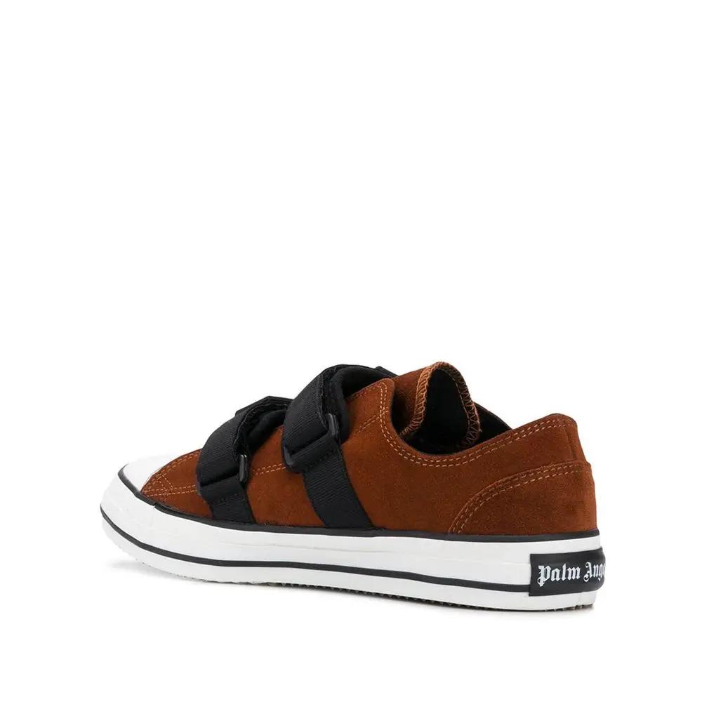Palm Angels Brown Calfskin Low Top Sneakers