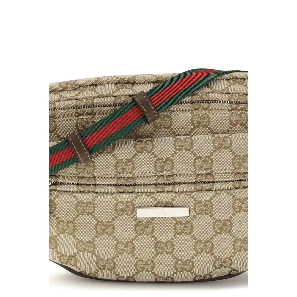 Sac bandoulière Gucci en tissu beige