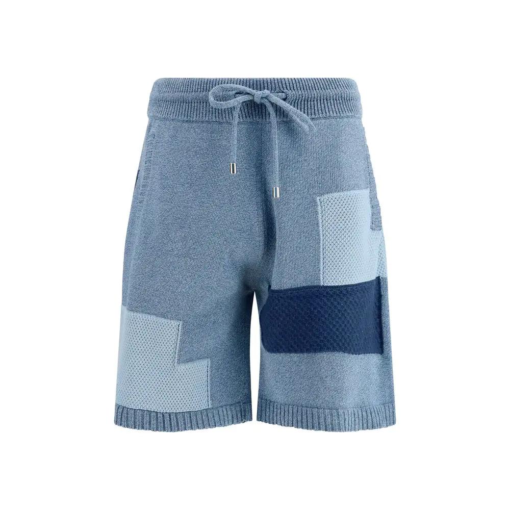 Short en coton bleu Laneus Bermuda